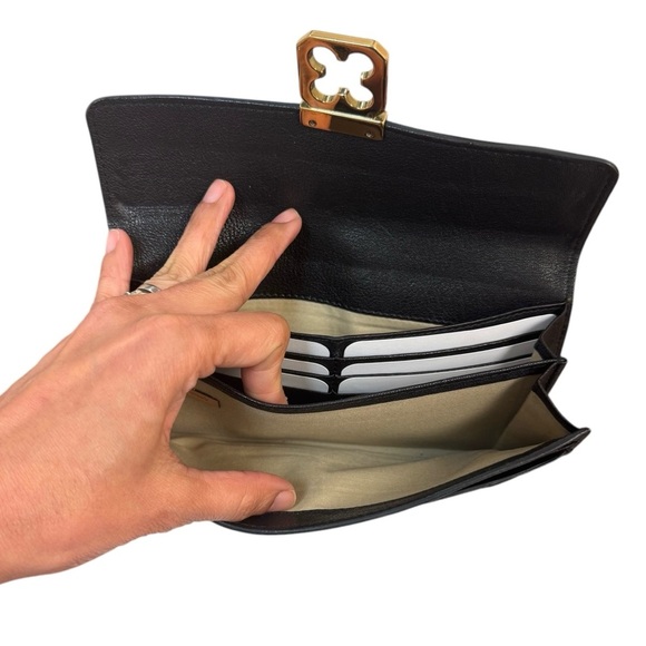 Chloe Black Leather Clutch Elise Continental Wallet EUC - Picture 5 of 13